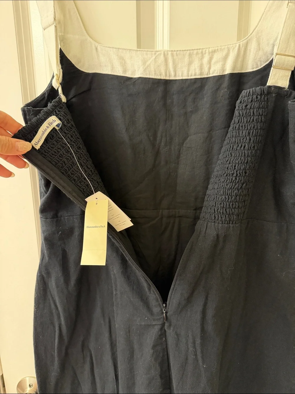 Abercrombie & Fitch Black Maxi Dress with White Trim